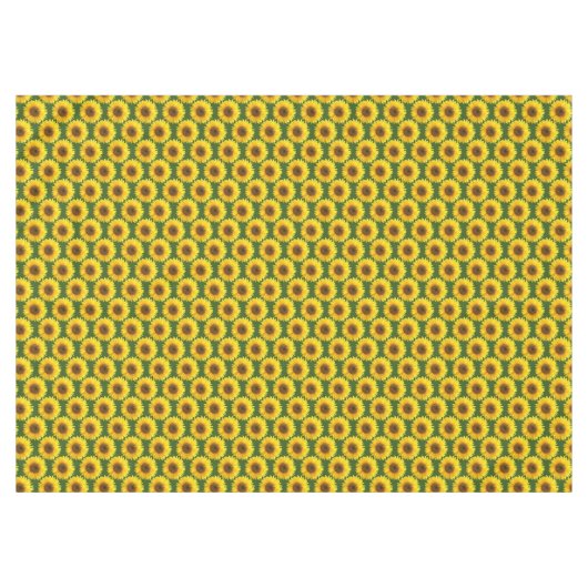 Nappe Fleurs de soleil jaunes sur Forest Green (Devant (Horizontal))