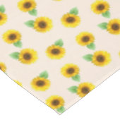Nappe Fleurs de soleil sur beige clair (Angle)