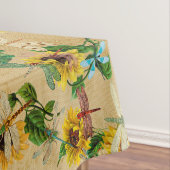Nappe Fleurs de soleil vintages et libellules (In Situ)