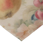 Nappe Fleurs Délicates et Fruits Français. Style Peint (Angle)