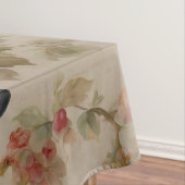 Nappe Fleurs Délicates et Fruits Français. Style Peint (In Situ)