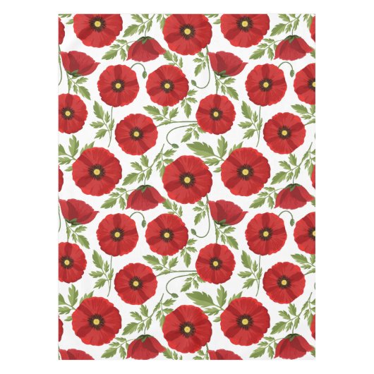 Nappe Fleurs d'été joyeuses floraison de pavot (Devant)