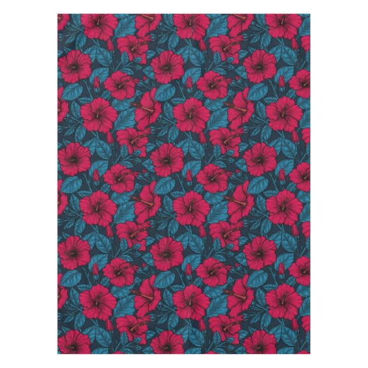 Nappe Fleurs d'hibiscus rouges (Devant)