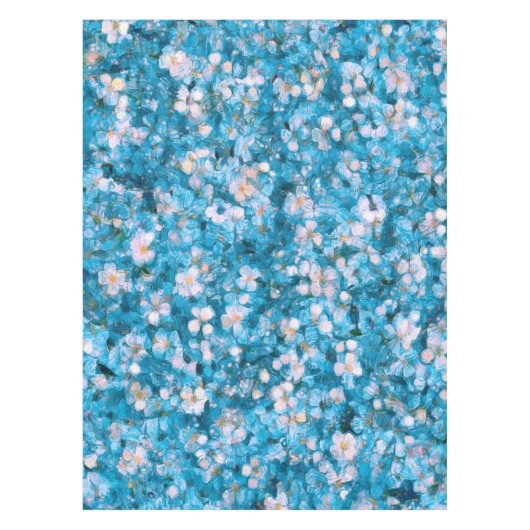 Nappe Fleurs d'impressionnisme bleu (Devant)