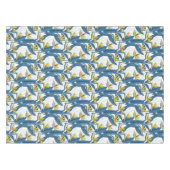 Nappe Fleurs d'oiseau de paradis sur fond blanc (Devant (Horizontal))