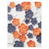Nappe Fleurs en tissu cousu à la main printemps orange b (Devant)