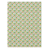 Nappe Fleurs et ananas tropicaux sur les rayures 2 de (Devant)