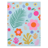 Nappe Fleurs Et Feuilles 03 Bleu Et Rose (Devant)