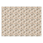 Nappe Fleurs et Feuilles modernes de tons de terre (Devant (Horizontal))