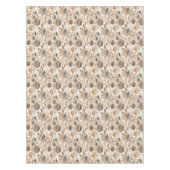 Nappe Fleurs et Feuilles modernes de tons de terre (Devant)