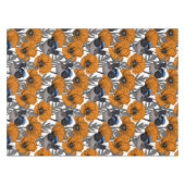 Nappe Fleurs et fleurs de pavot orangé 2 (Devant (Horizontal))