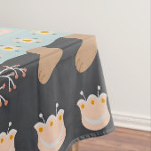 Nappe Fleurs et lapin de Pâques art populaire scandinave (In Situ)