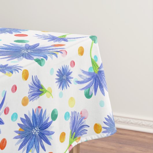 Nappe Fleurs et oeufs de Pâques en bleu (In Situ)