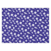 Nappe Fleurs et papillons bleu et blanc motif (Devant (Horizontal))