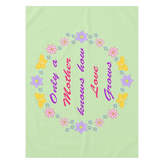 Nappe Fleurs et papillons de la Fête des mères (Devant)