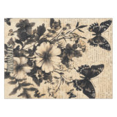 Nappe Fleurs et papillons rustiques - Papier vieilli (13 (Devant (Horizontal))