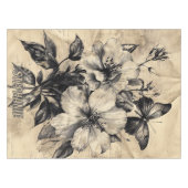 Nappe Fleurs et papillons rustiques - Papier vieilli (4) (Devant (Horizontal))