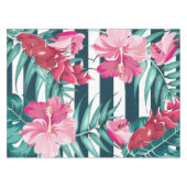 Nappe Fleurs exotiques estivales rayées (Devant (Horizontal))