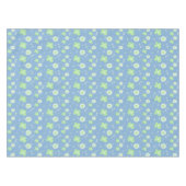 Nappe Fleurs Faisées Pastel Vert Blanc Sur Bleu Pastel (Devant (Horizontal))