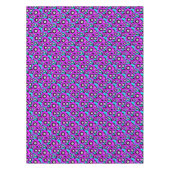 Nappe Fleurs florales en néon Motif violet et turquoise (Devant)