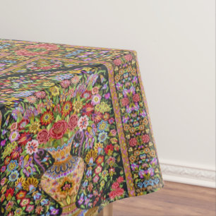 Nappe Fleurs florales turques vintages persanes milieu d