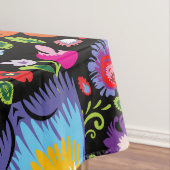 Nappe Fleurs folkloriques Wycinanki noir   (In Situ)