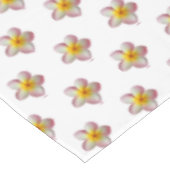 Nappe Fleurs Frangipani rose sur blanc (Angle)