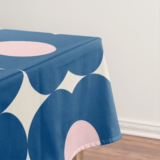 Nappe Fleurs géométriques rétro mignonnes Motif bleu et  (In Situ)