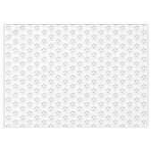 Nappe Fleurs Gris Clair et Blanc sur Fond Blanc (Devant (Horizontal))