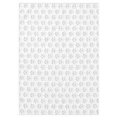 Nappe Fleurs Gris Clair et Blanc sur Fond Blanc (Devant)