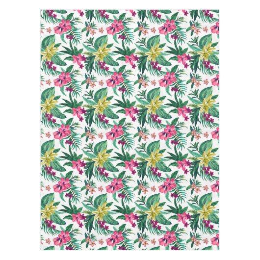 Nappe Fleurs Hawaïennes Rose Et Jaune (Devant)