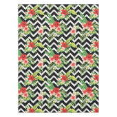 Nappe Fleurs hawaïennes tropicales Chevron Arrière - pla (Devant)