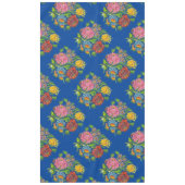 Nappe Fleurs hongroises en bleu profond (Devant)