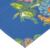 Nappe Fleurs hongroises en bleu profond (Angle)