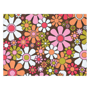 Nappe Fleurs Jardin Rétro Super 60s Motif Floral
