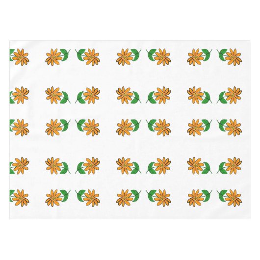 Nappe Fleurs jaunes orange (Devant (Horizontal))