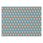 Nappe Fleurs Lys d'eau rose sur bleu (Devant (Horizontal))