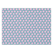 Nappe Fleurs Lys d'eau rose sur Turquoise (Devant (Horizontal))
