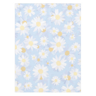 Nappe Fleurs marguerites blanches Classy Design Bleu bot