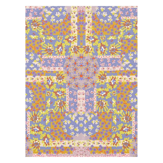 Nappe Fleurs marguerites modernes en Patchwork sur Périw (Devant)