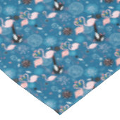 Nappe Fleurs mignonnes flamants gos motif (Angle)