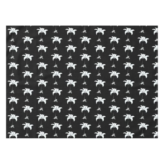 Nappe Fleurs noires et blanches (Devant (Horizontal))