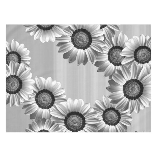 Nappe Fleurs noires et blanches (Devant (Horizontal))