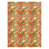 Nappe Fleurs Orange Blanches Élégantes Et Fleurs (Devant)