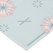 Nappe Fleurs Rétro Atomiques Vert Rose (Angle)