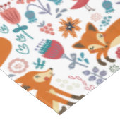 Nappe Fleurs Rétro mignonnes Foxes & Oiseaux Motif (Angle)