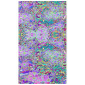 Nappe Fleurs Rose et Violettes Abstraites Psychédéliques (Devant)