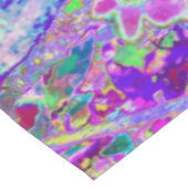 Nappe Fleurs Rose et Violettes Abstraites Psychédéliques (Angle)