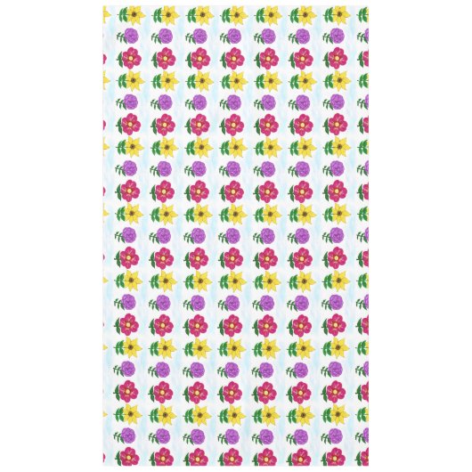 Nappe Fleurs rose violet jaune (Devant)