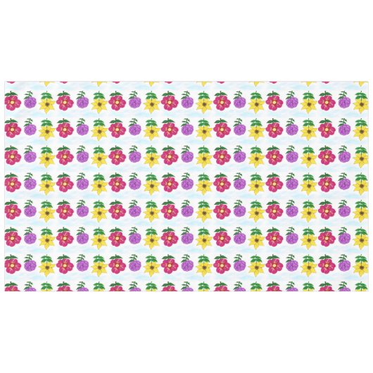 Nappe Fleurs rose violet jaune (Devant (Horizontal))